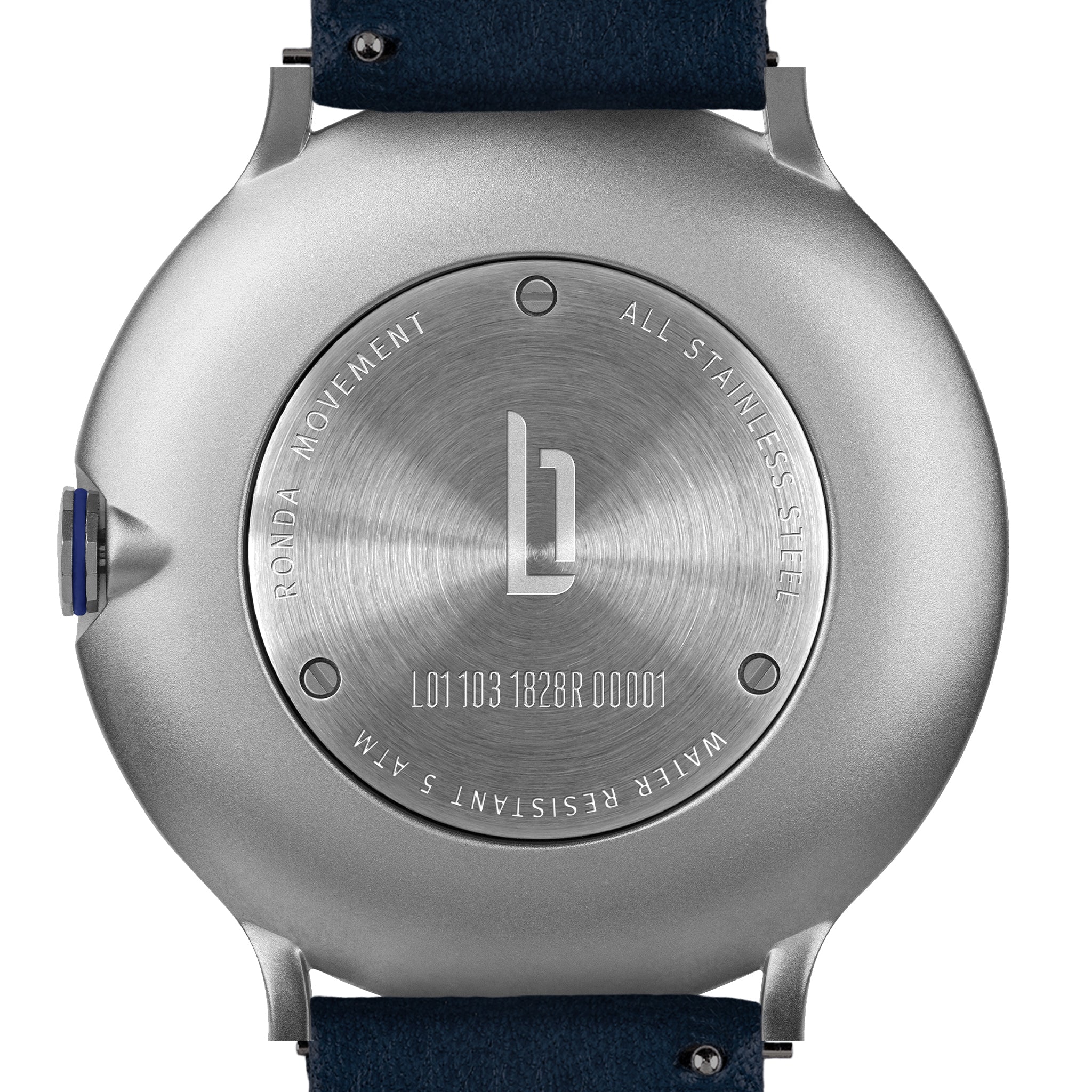 Lilienthal 1 Original Silver-Blue - Leather Dark Blue - Lilienthal Berlin