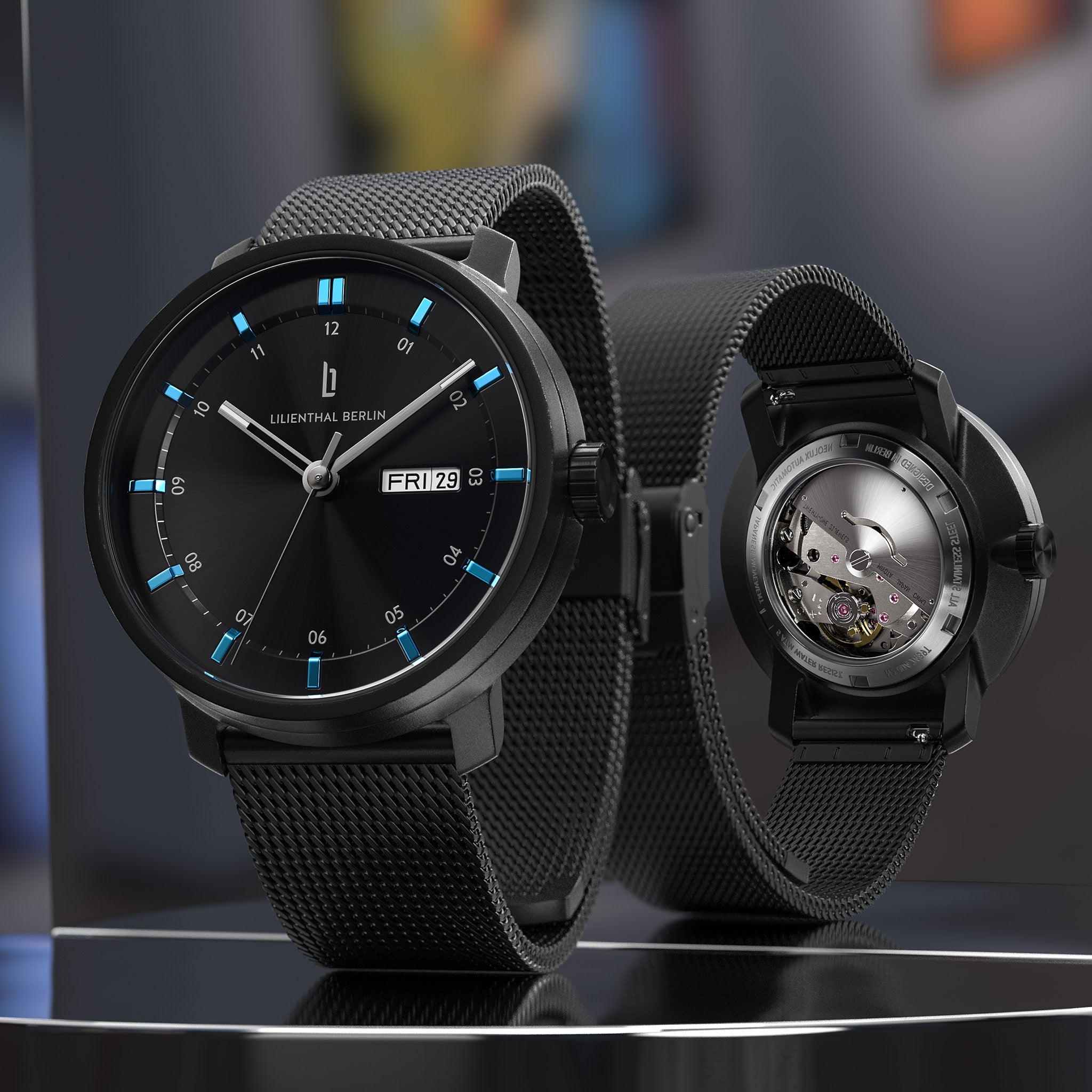 Neolux Day Date Black Blue - Lilienthal Berlin