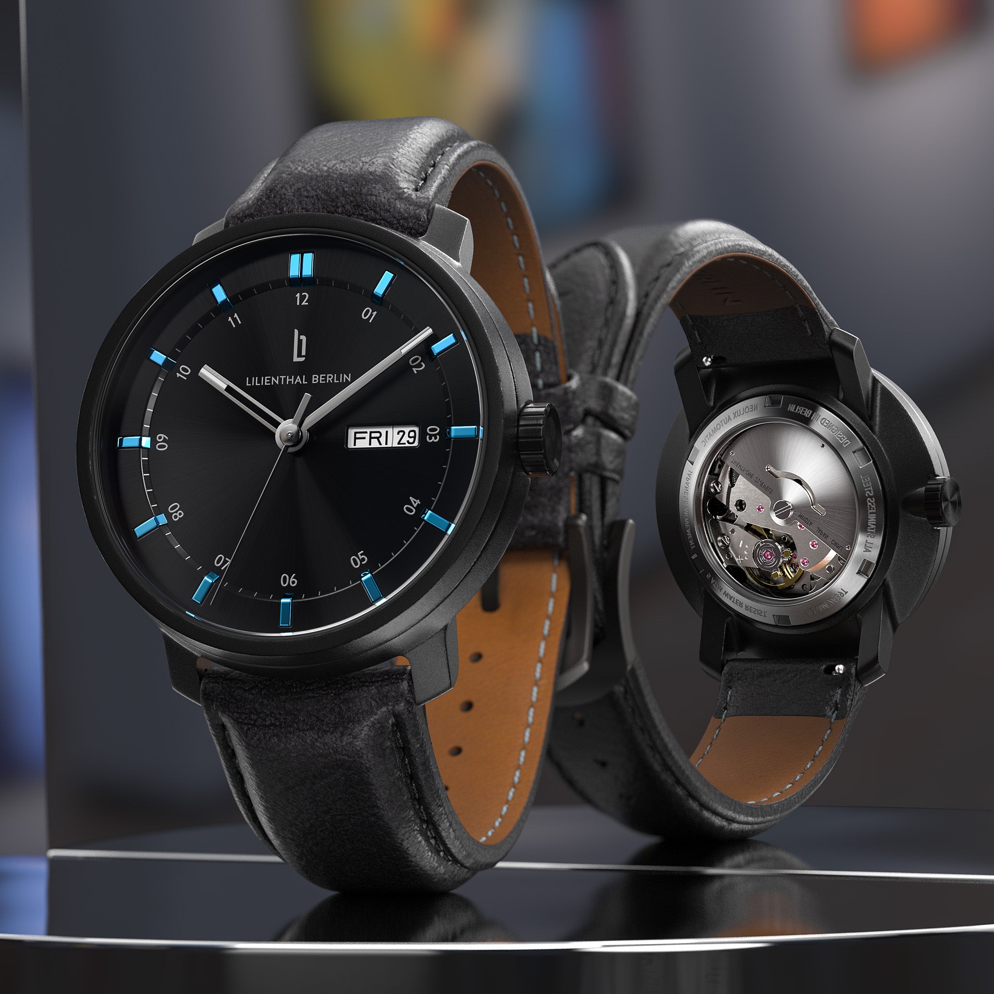 Neolux Day Date Black Blue - Lilienthal Berlin