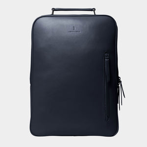 Minimalist Backpack Cactus Leather Navy Blue - Lilienthal Berlin