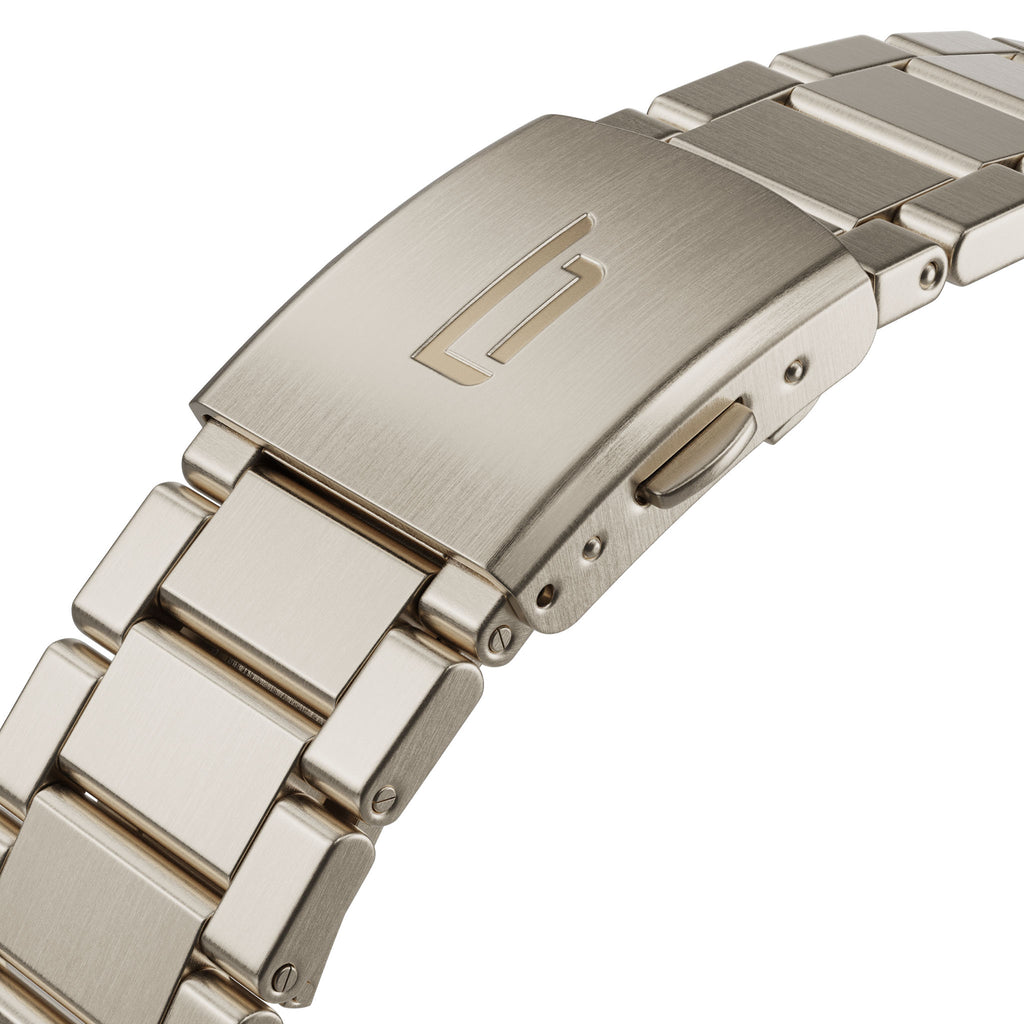 Stainless Steel Strap – Beige Gold Brushed