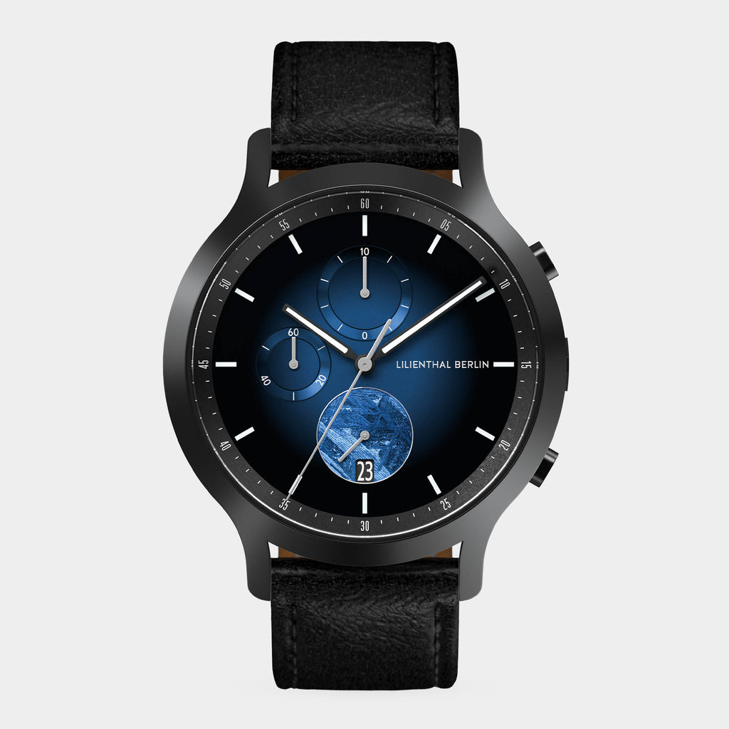 Chronograph Meteorite – Blue Flare