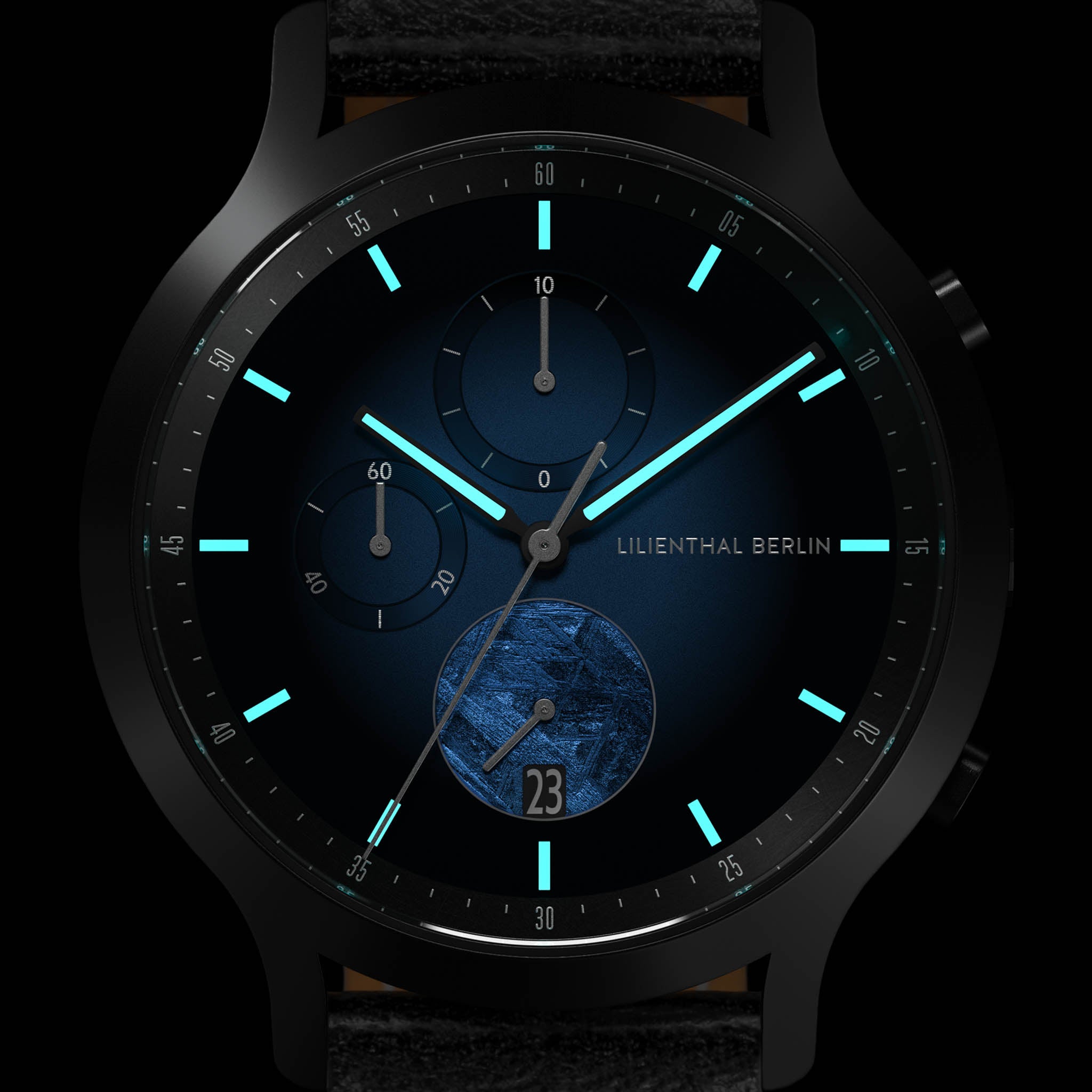 Chronograph Meteorite – Blue Flare