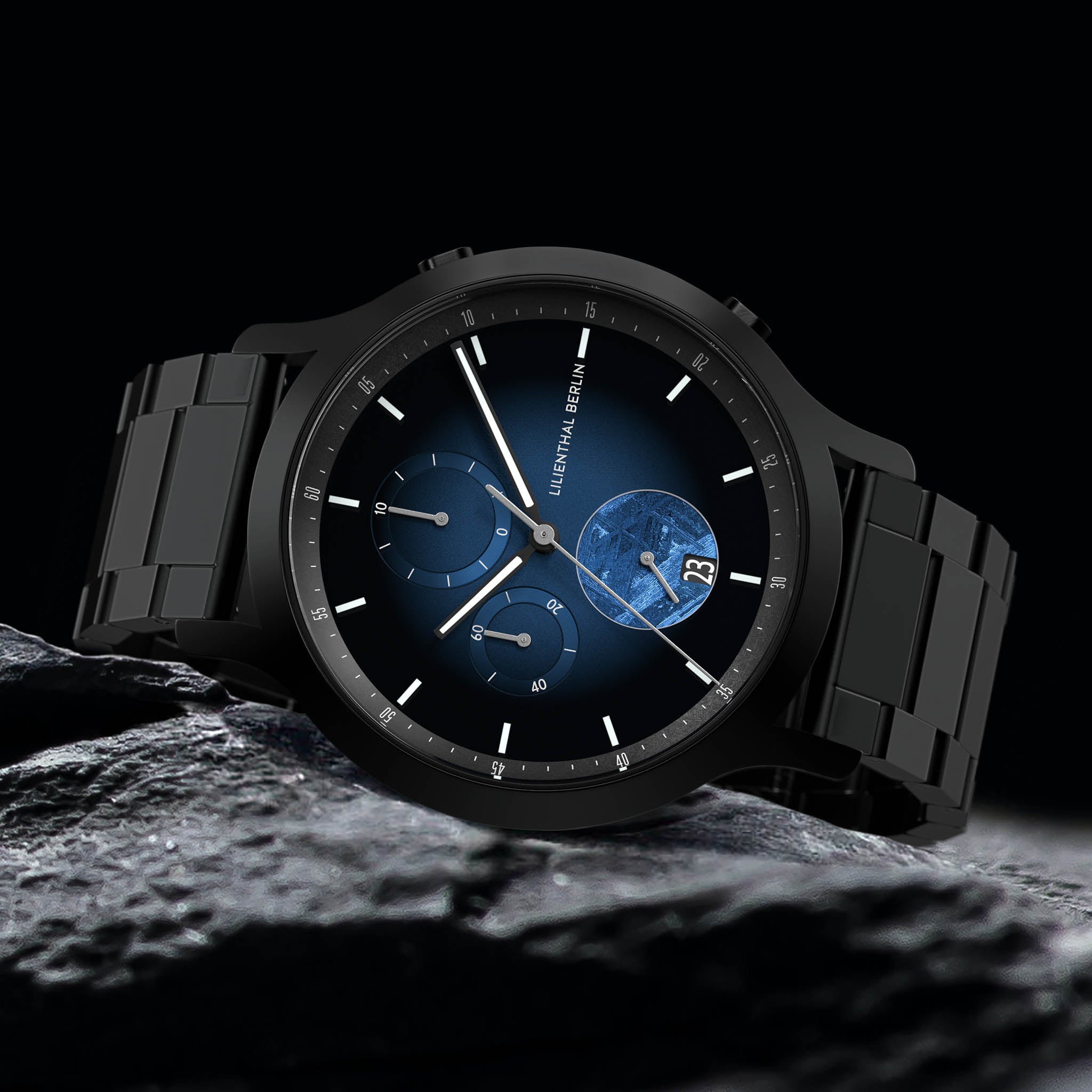 Chronograph Meteorite – Blue Flare