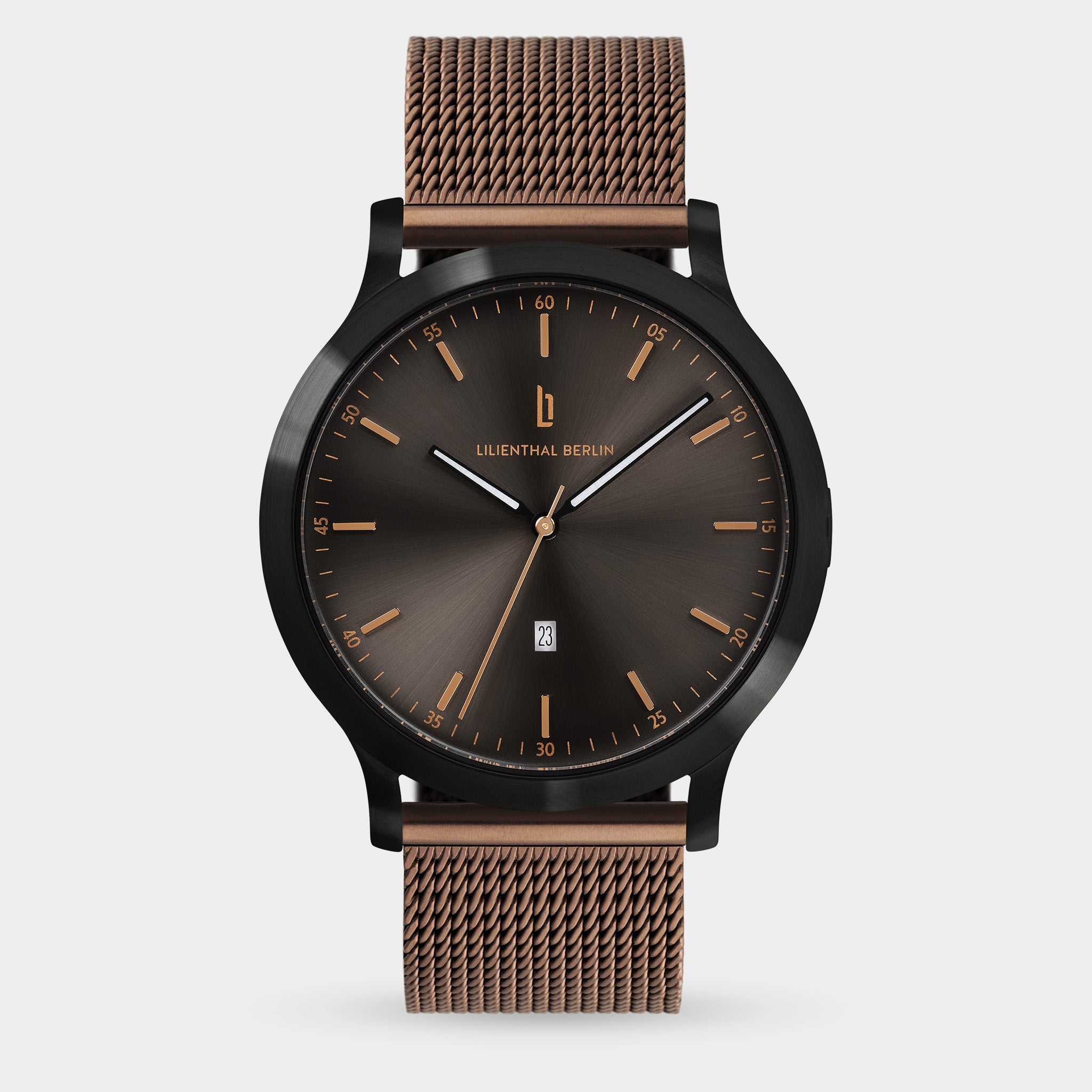 Huxley – Watch – Black Bronze – Stainless Steel Mesh – Lilienthal