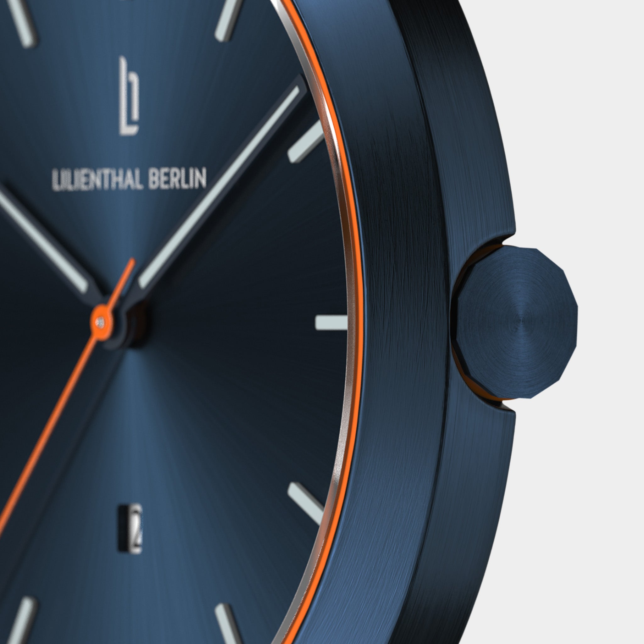 Huxley – Watch – Blue Orange – Stainless Steel Mesh – Lilienthal