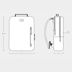 Minimalist Backpack Cactus Leather Navy Blue - Lilienthal Berlin