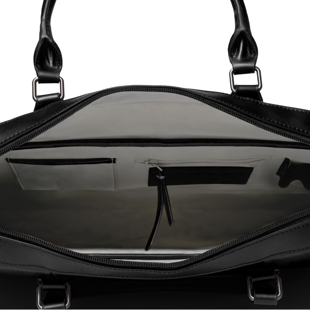 Classic Briefcase Cactus Leather Black - Lilienthal Berlin