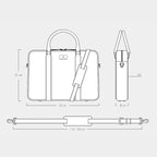 Classic Briefcase Cactus Leather Black - Lilienthal Berlin