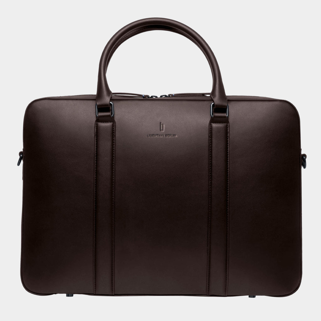 Classic Briefcase Cactus Leather Dark Brown - Lilienthal Berlin